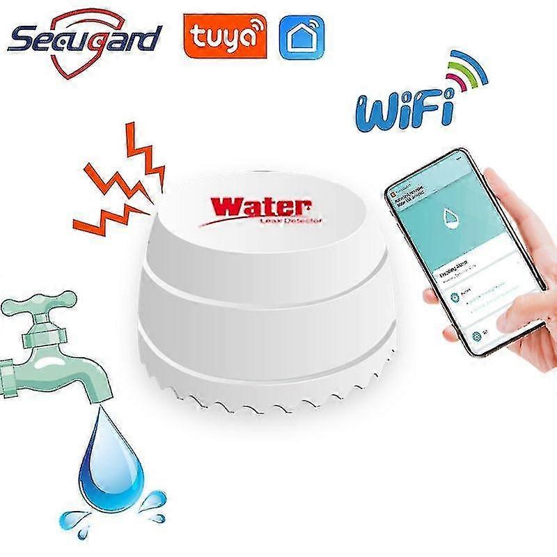 Wifi Water Leakage Detector Tuya Sound Alarm Leak Sensor Smart Home Water Level Flood Overflow Warning Security Alarm System