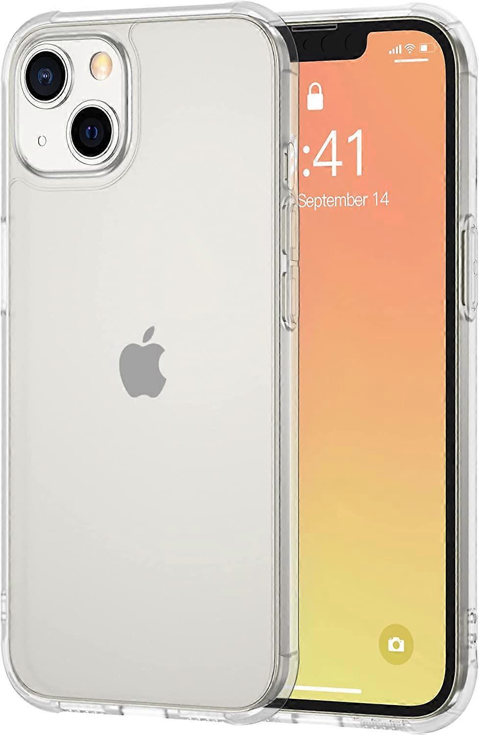 Shockproof Designed for iPhone 13 Case Translucent Matte Back and Soft Edge, Slim Case Compatible with iPhone 13 6.1" (Clear)