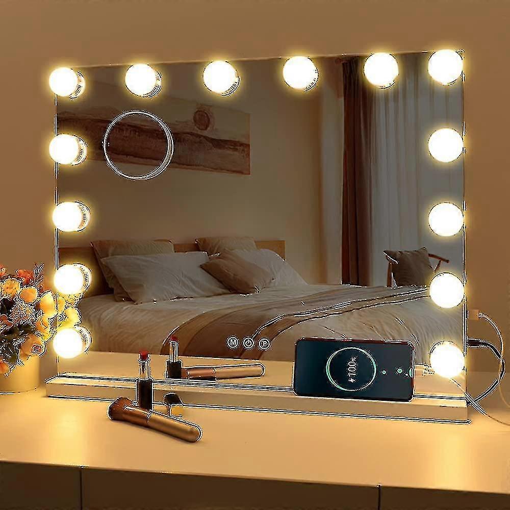 Hollywood Mirror Usb Makeup With Lights Lighted 10 Bulbs 3 Lighting Modes(only Lights) - MXBC