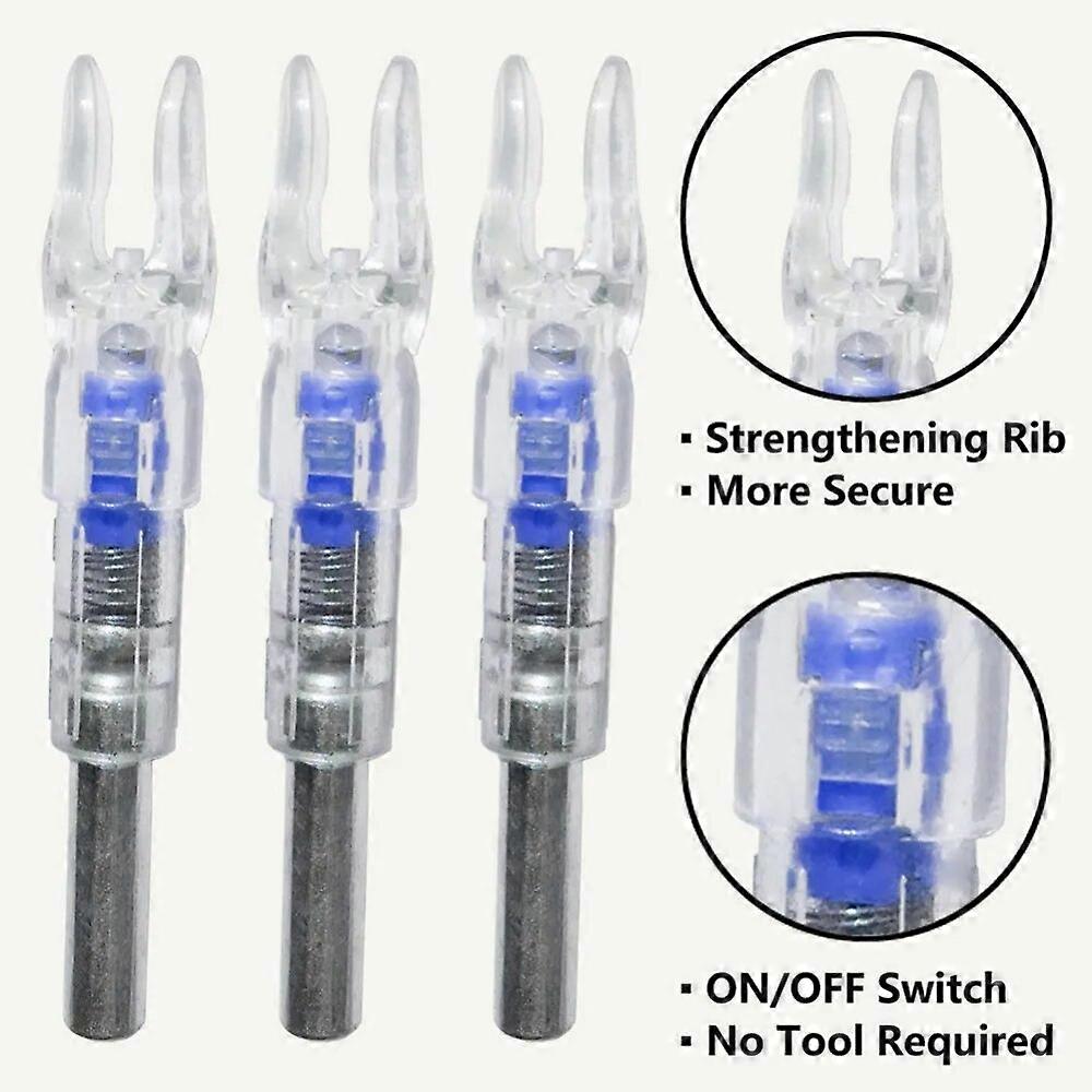 Automatically Luminous High Quality 3pcs Hunting Shooting Fit 6.2mm Arrow Shaft Lighted Bow LED Glowing Arrow Nock Tail