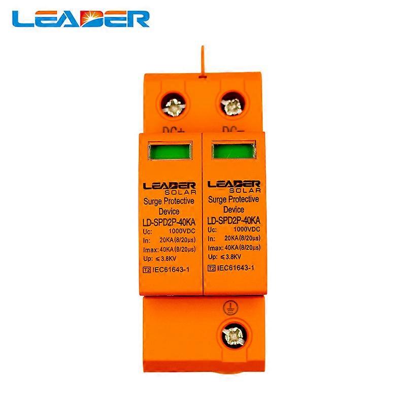 CE 500V 1000VDC Surge Protector Device Surging Suppressors Photovoltaic 2P SPD 20-40kA for Solar System Protection