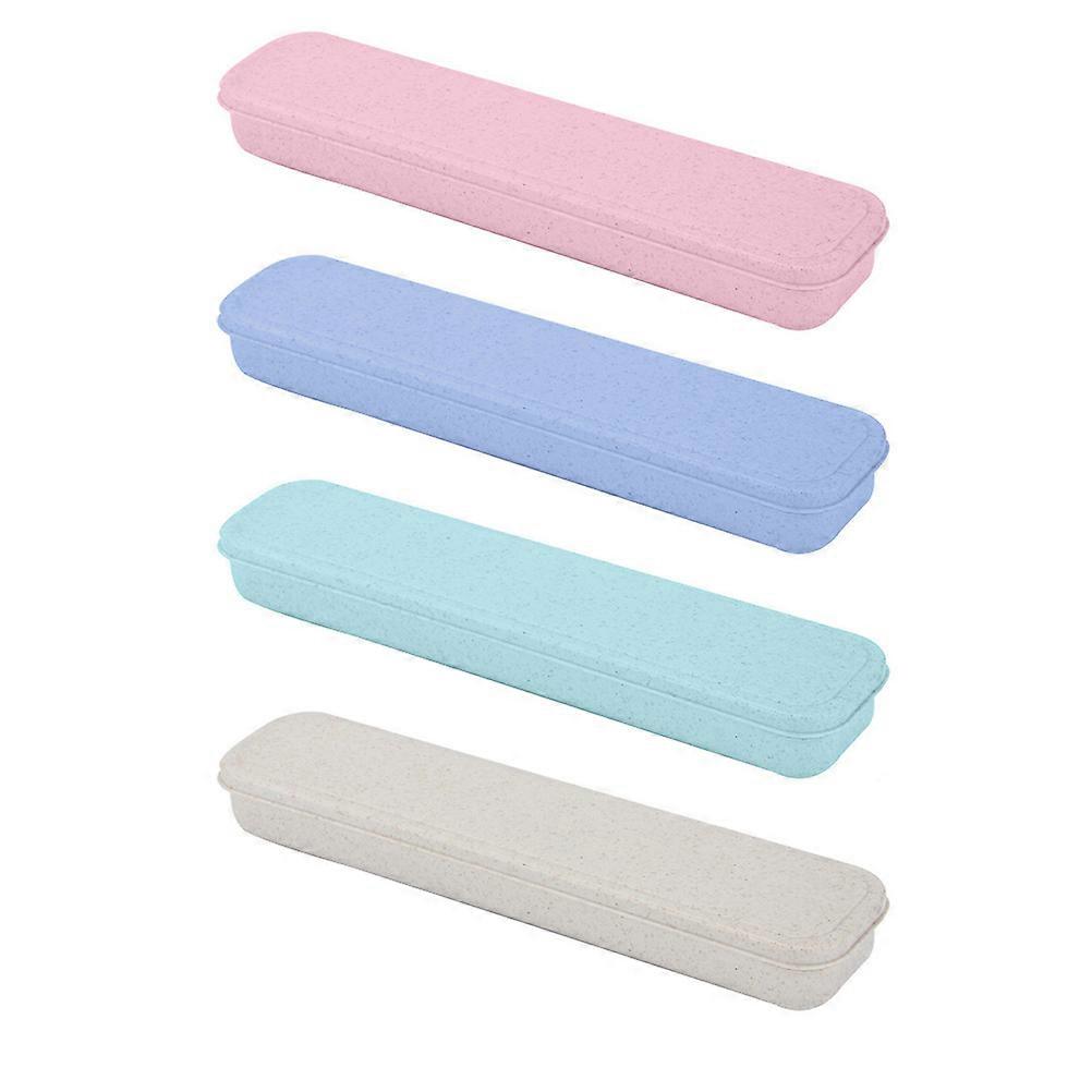 4 Pcs Flatware Storage Case Tableware Storage Case Picnic Tableware Box Cutlery Case Portable