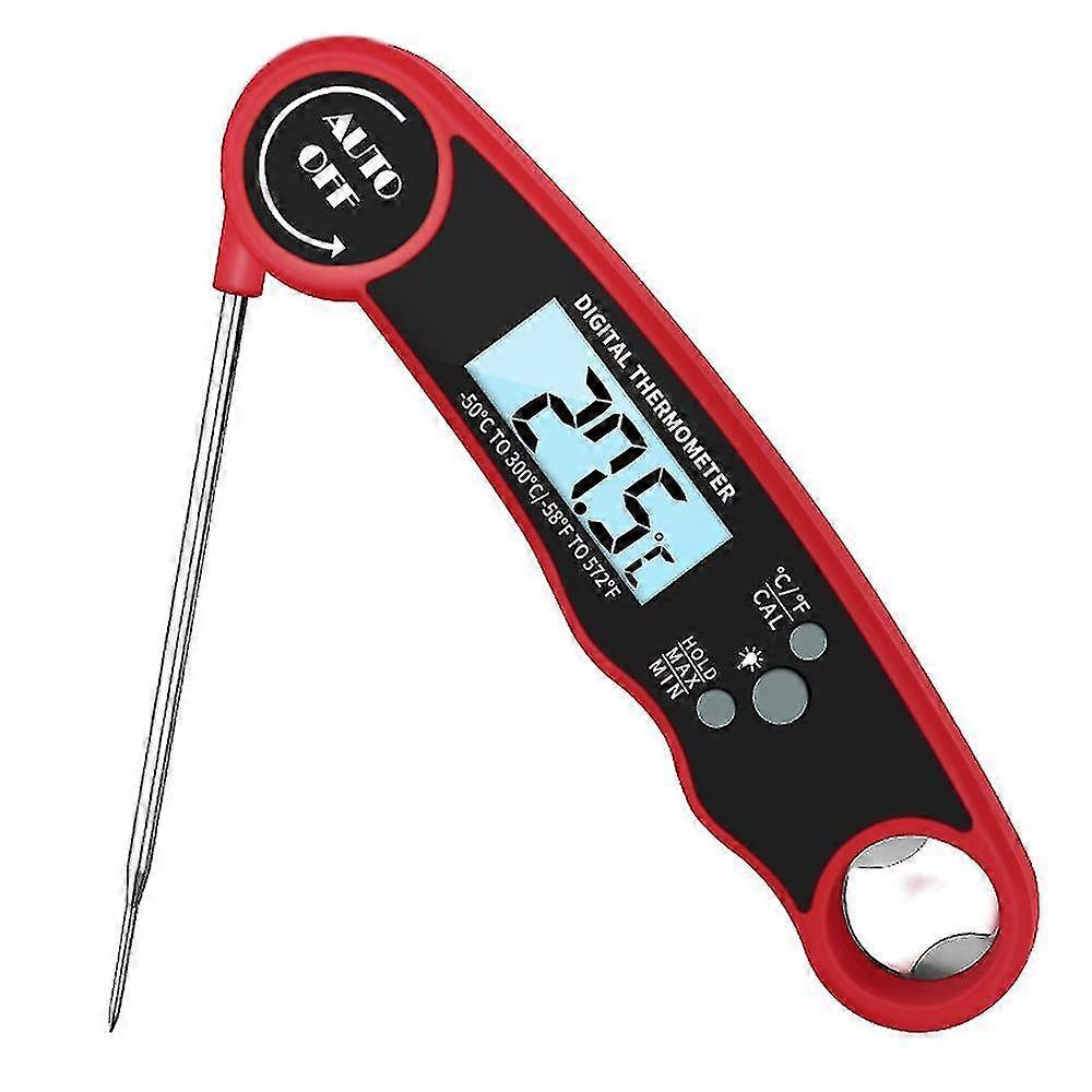 , Fast Folding Digital Instant Read Thermometer Bbq Thermometer With Calibration And Backlit Function Cooking Q