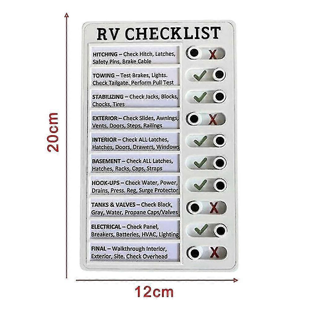 Reusable Memo Plastic Board Rv Checklist My Chores Elder Care Message Checklist