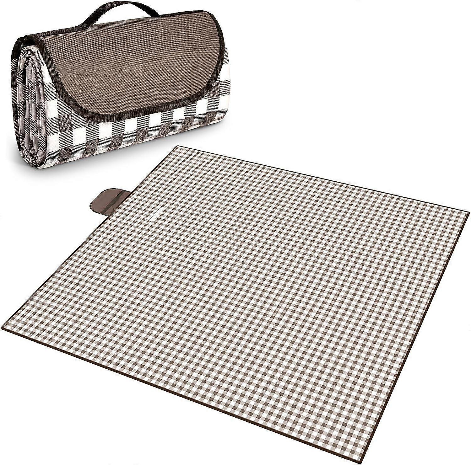 Picknickdecke wasserdicht 200x200, Picknickdecke isoliert große Picknickdecke im Freien waschbare Picknickmatte Stranddecke sandfrei mit Griff, Mult