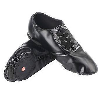 Hochwertige PU Jazz Tanzschuhe Tanzbekleidung für Kind Erwachsene Schwarz(39)