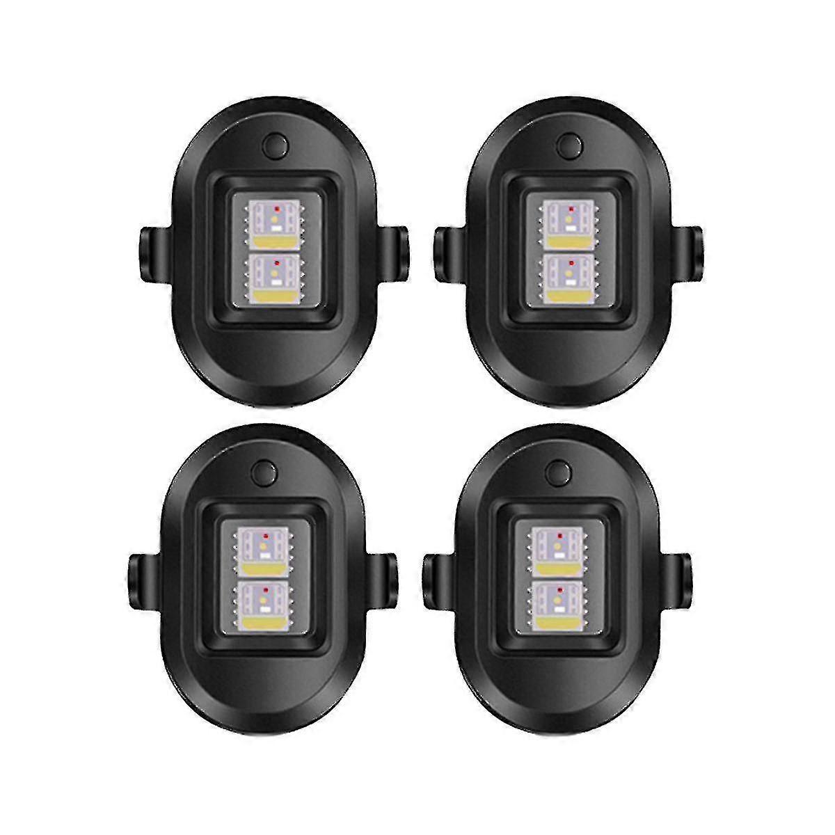 4 Pcs Universal Strobe Warning Light Usb Rechargeable Led Emergency Lights Drone Night Strobe Lamp