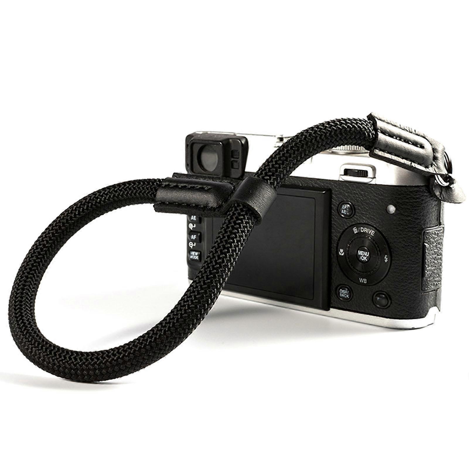 Camera Wrist Strap Round Rope Camera Rope Single Wrist Strap DSLR Camera Strap Camera Strap Camera Hand Rope Black 