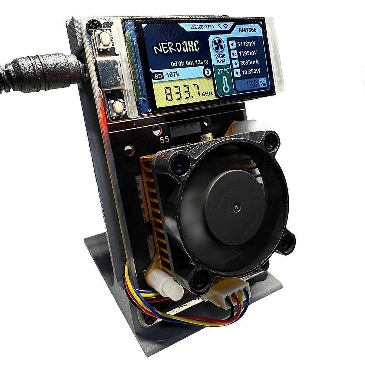 NerdAxe NerdMiner Vertikal Miner 500Gh/S BM1366 ASIC Chip Solo Lotteri BTC Miner Bitaxe Lotteri Min