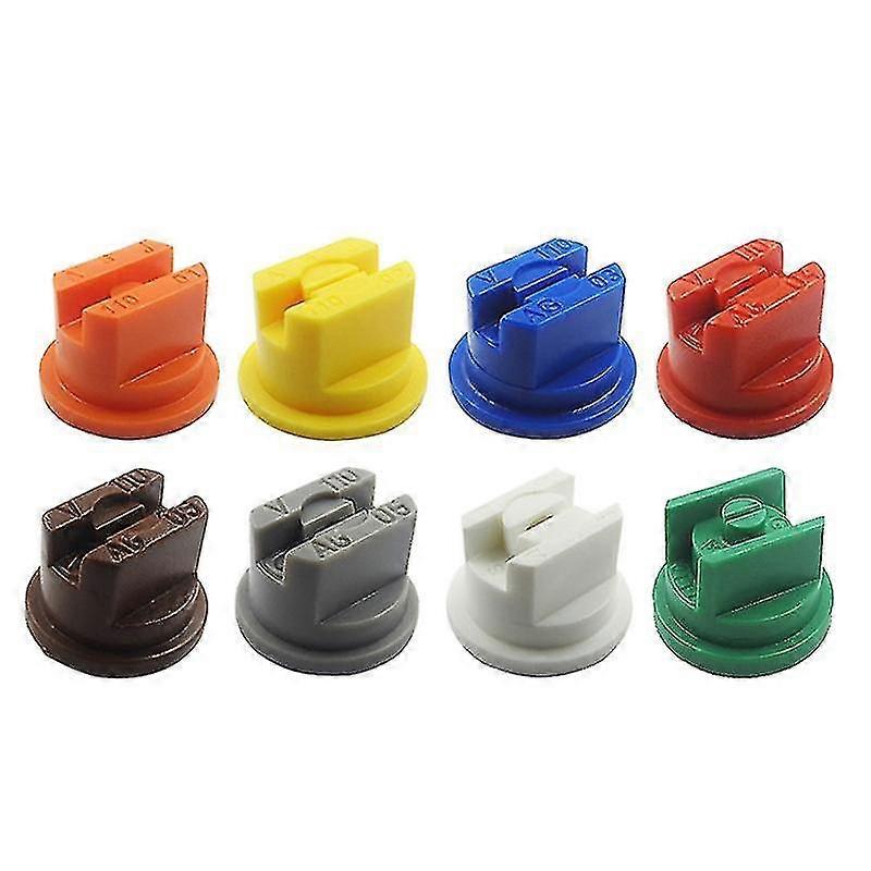 Spray Nozzle Tip Assorted Set,flat Fan Shape For Weed Killing(8pcs, Multicolor)