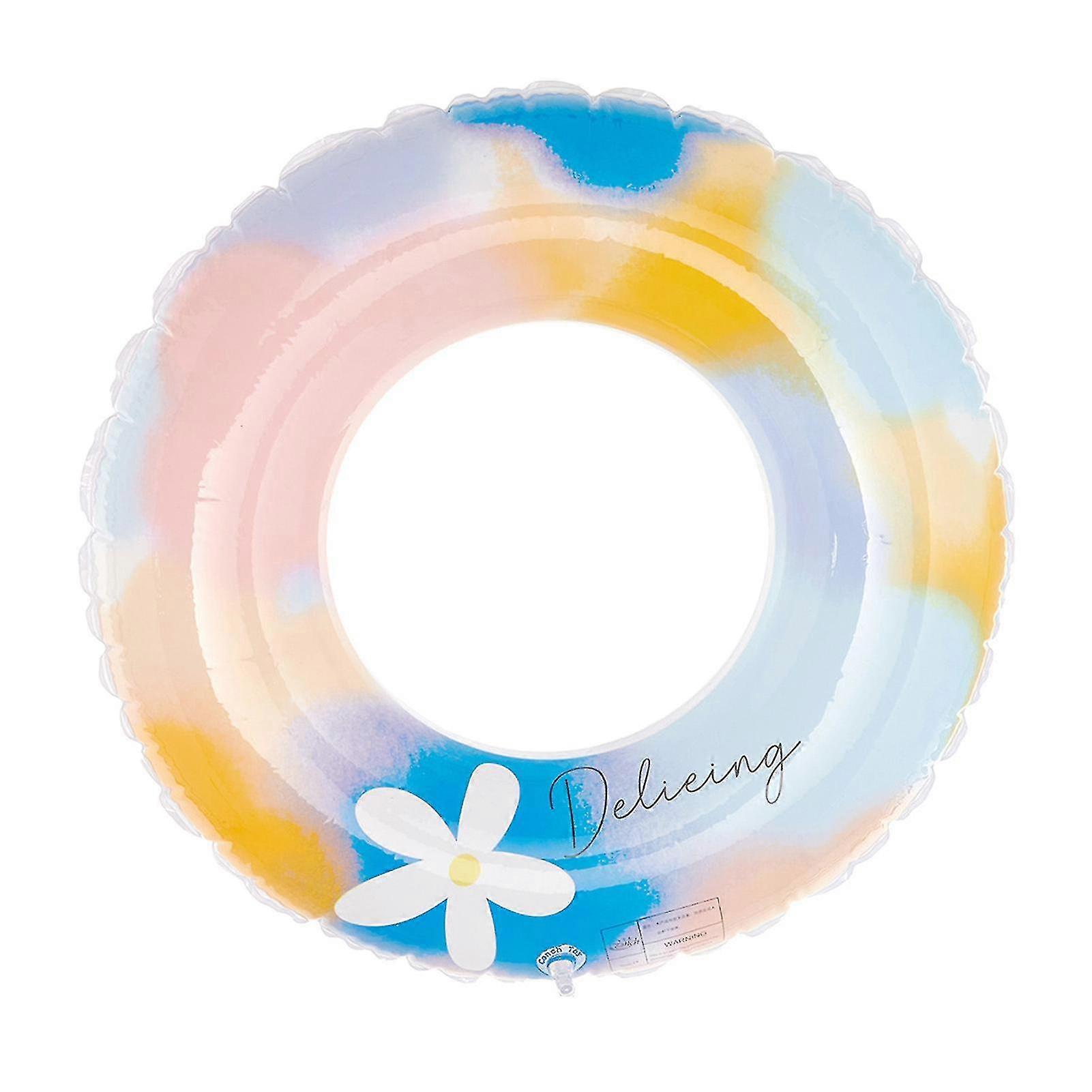 Simring Rund Stark Flytkraft Pvc Paljetter Design Uppblåsbar Pool Float Badleksak För Sport