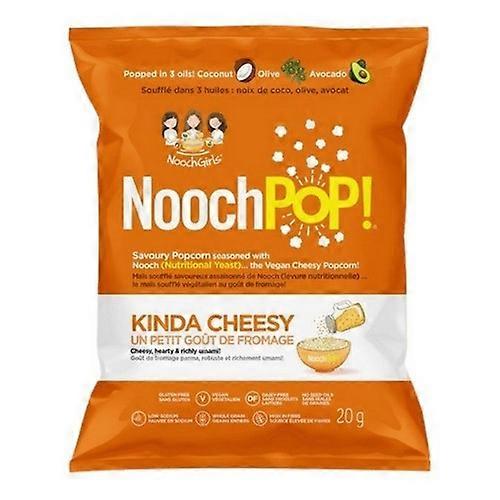 NoochPOP Kinda Cheesy Premium Popcorn with Nutritional Yeast, 20 Grams (Case Of 12)