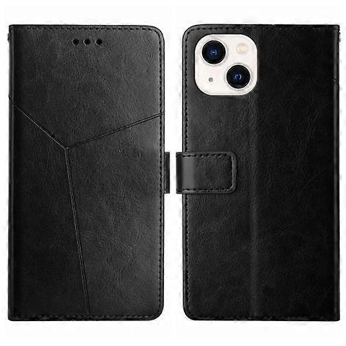 For iPhone 15 HT01 Y-shaped Pattern Flip Leather Phone Case