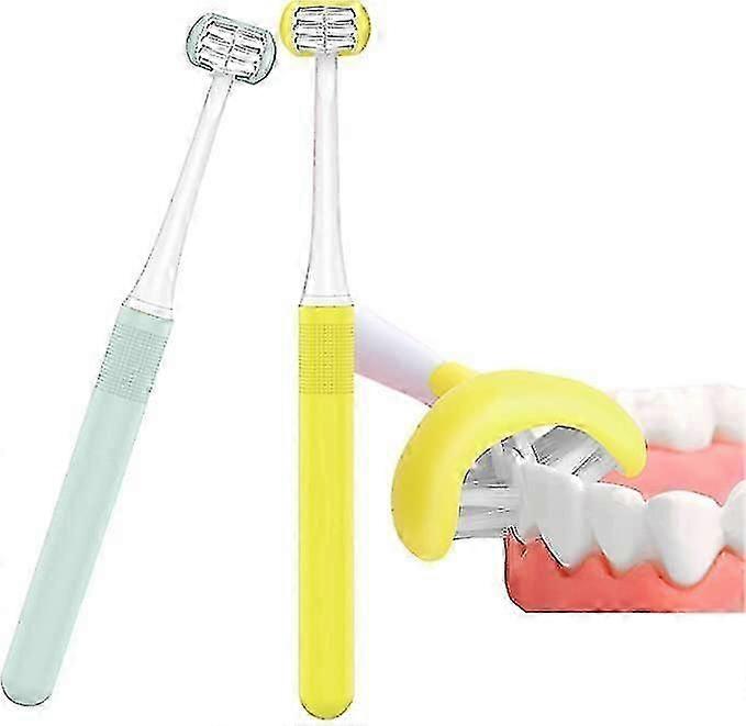 3 Sided Autism Toothbrush U Shape Kids ToothbrushRandom Color3pcs