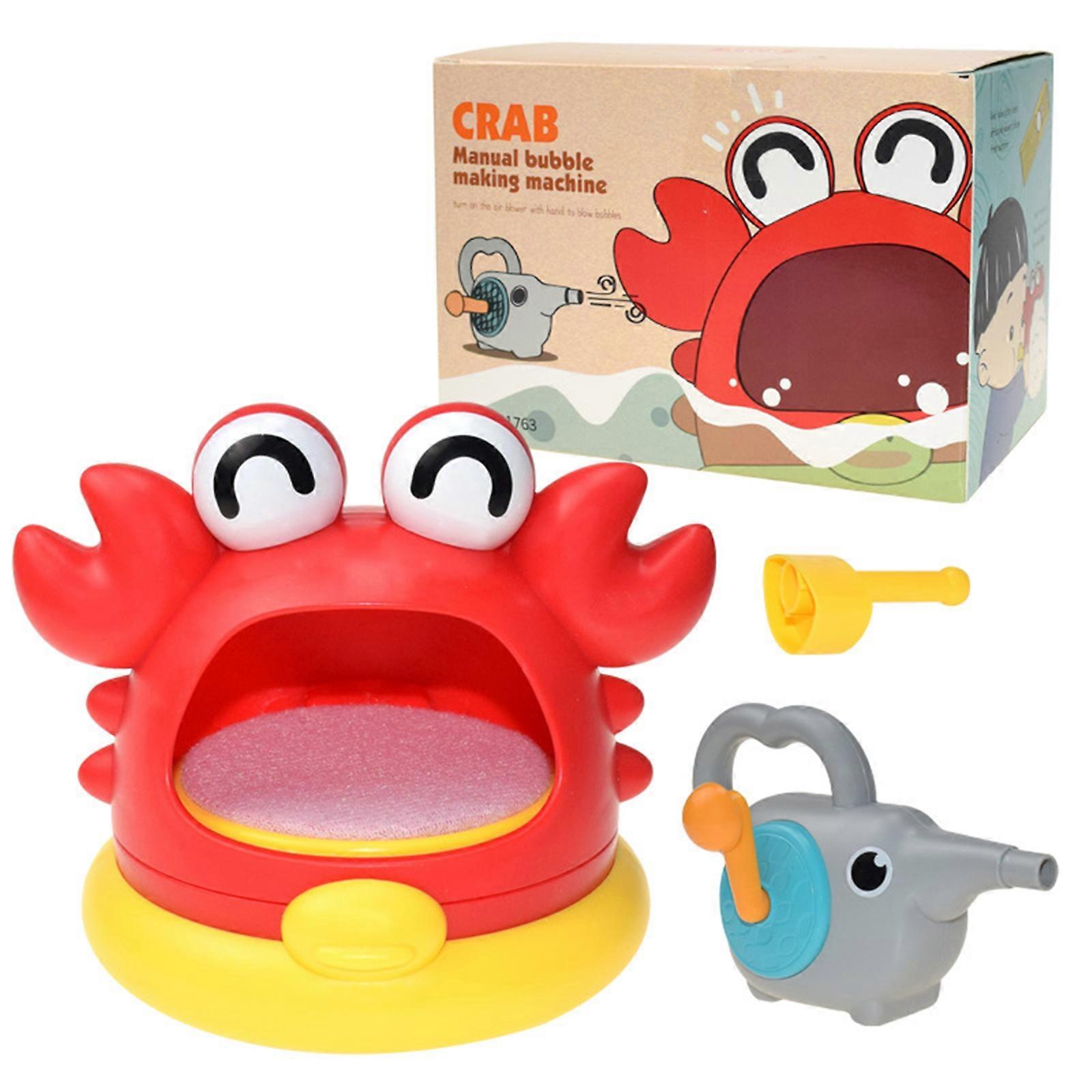 Kids Shark/Crab Bath Toys Manual Bubble Bath Maker Cute Bubble Machine for Girls Boys More Safety and Interactivity
