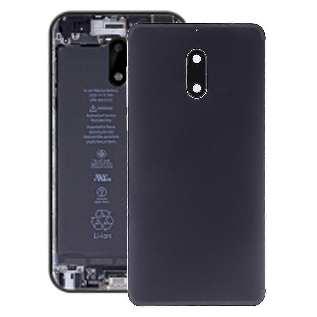 Battery Back Cover with Camera Lens & Side Keys for Nokia 6(Black)