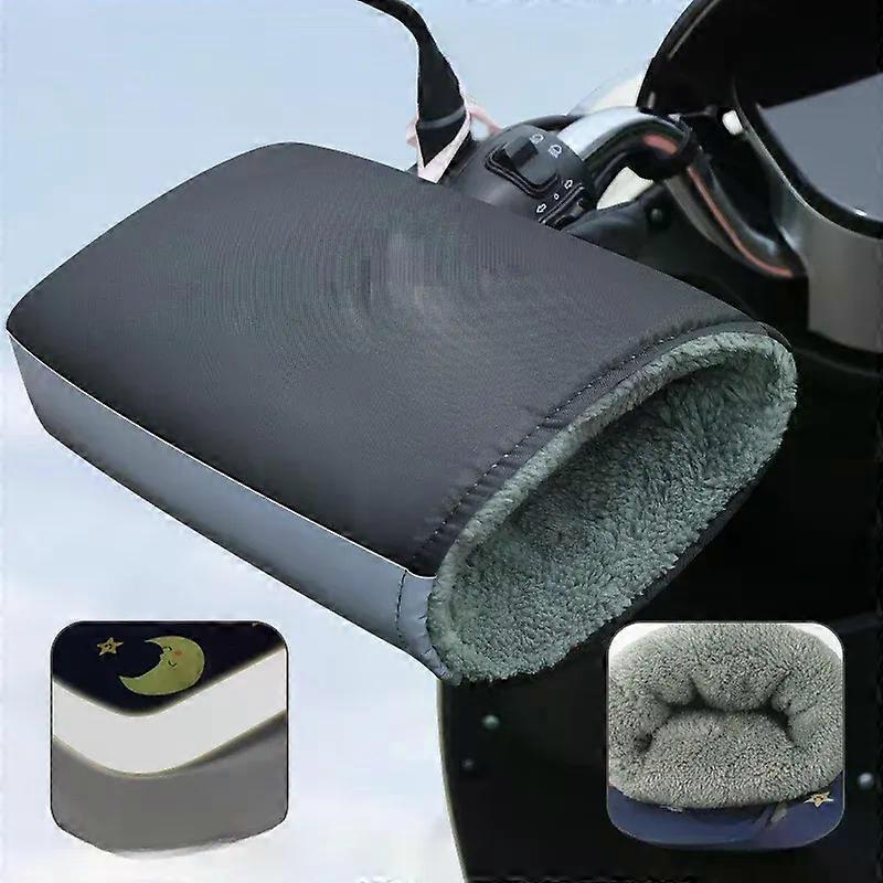 Winter-Motorradhandschuhe, Lenkerschützer, reflektierende Streifen, warme Lenkerabdeckungshandschuhe für Motorräder, Roller, Reiten, universell