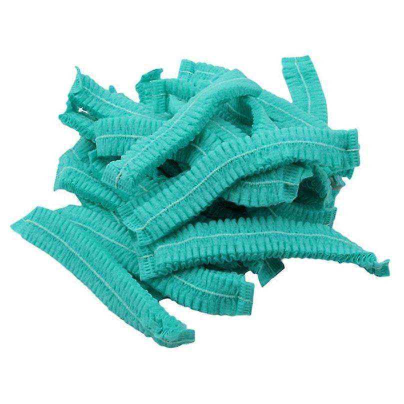 100pcs/pack Disposable Hair Net Cap Non Woven Anti-static Hat Elastic Head Cover