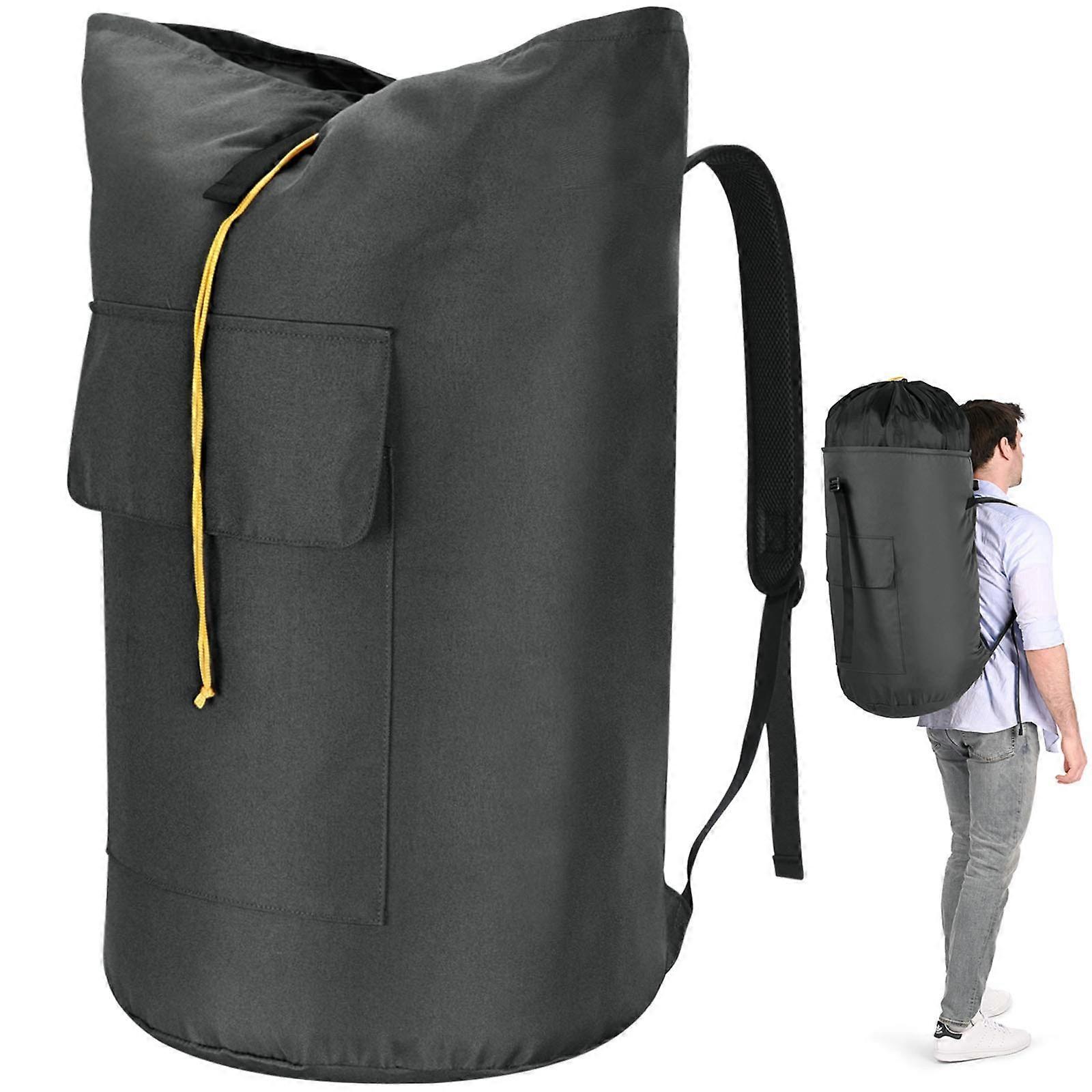 Extra-Large Laundry Backpack for College Dorms and Apartments, Durable Water-Resistant Material, Backpack Style, Multiple Compartments