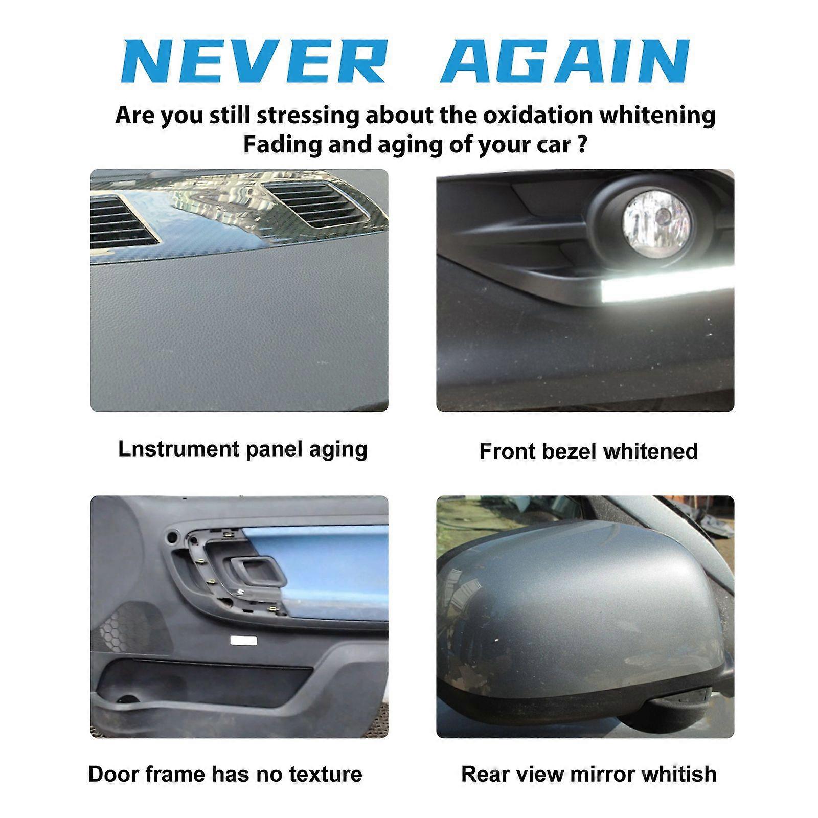 Revive Car Interior with Top Automotive Plastic Reconditioning Agent, UV & Oxidation Protection ,1set