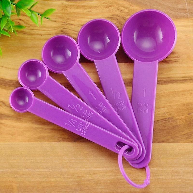 5pcs/set Creative Baking Cooking Kitchen Tools Measuring Spoon Silicone Measuring Ladle with Scale Kitchen Tools