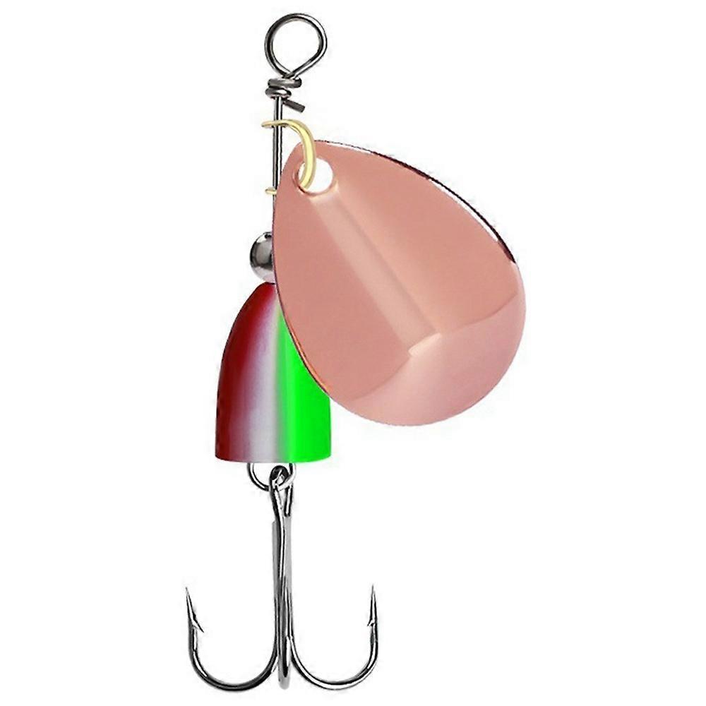 AS FTK-12H-ZDT Rotating Spoon Lure Metal Spinner Bait Bullet Head with Treble Hook For Stream Fishin