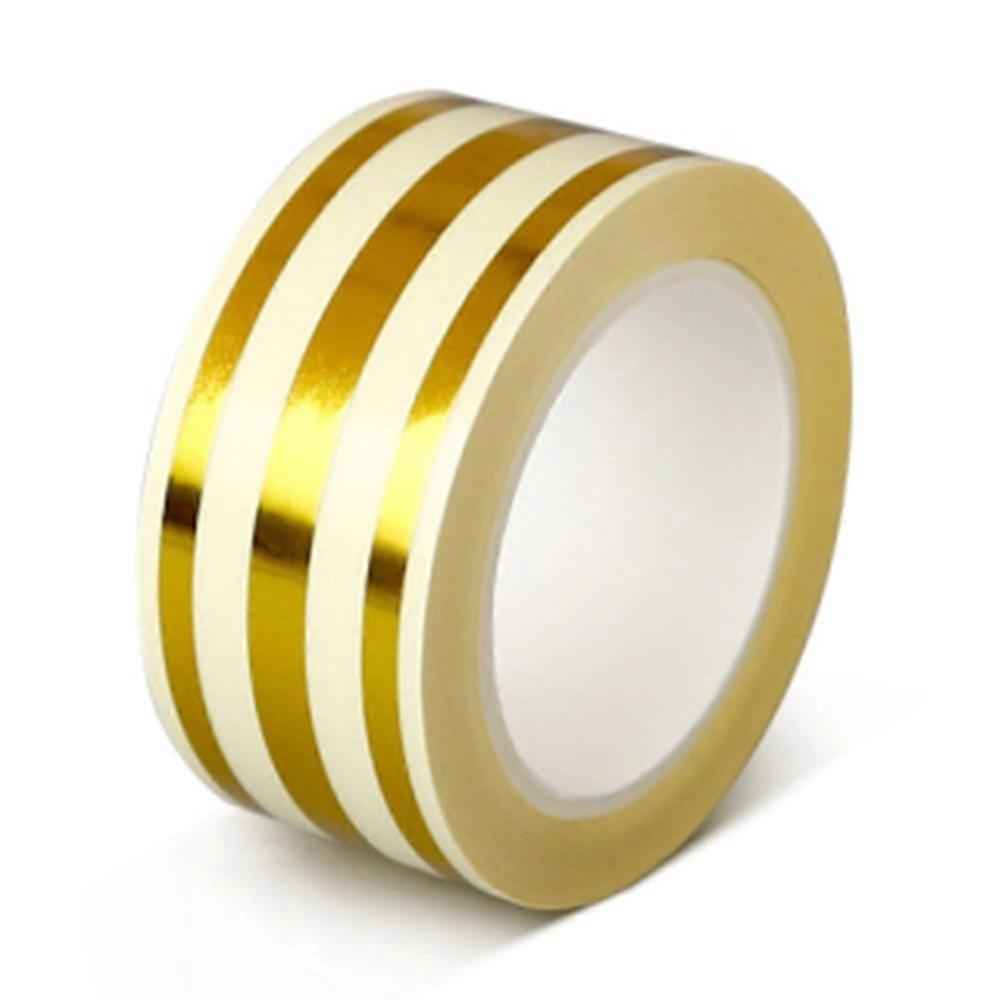 AS 2.5 سنتيمتر PVC احباط الذهب بلاط الشريط شريط الجدار فجوة التماس ذاتية اللصق زخرفية ملصقا ، الطول