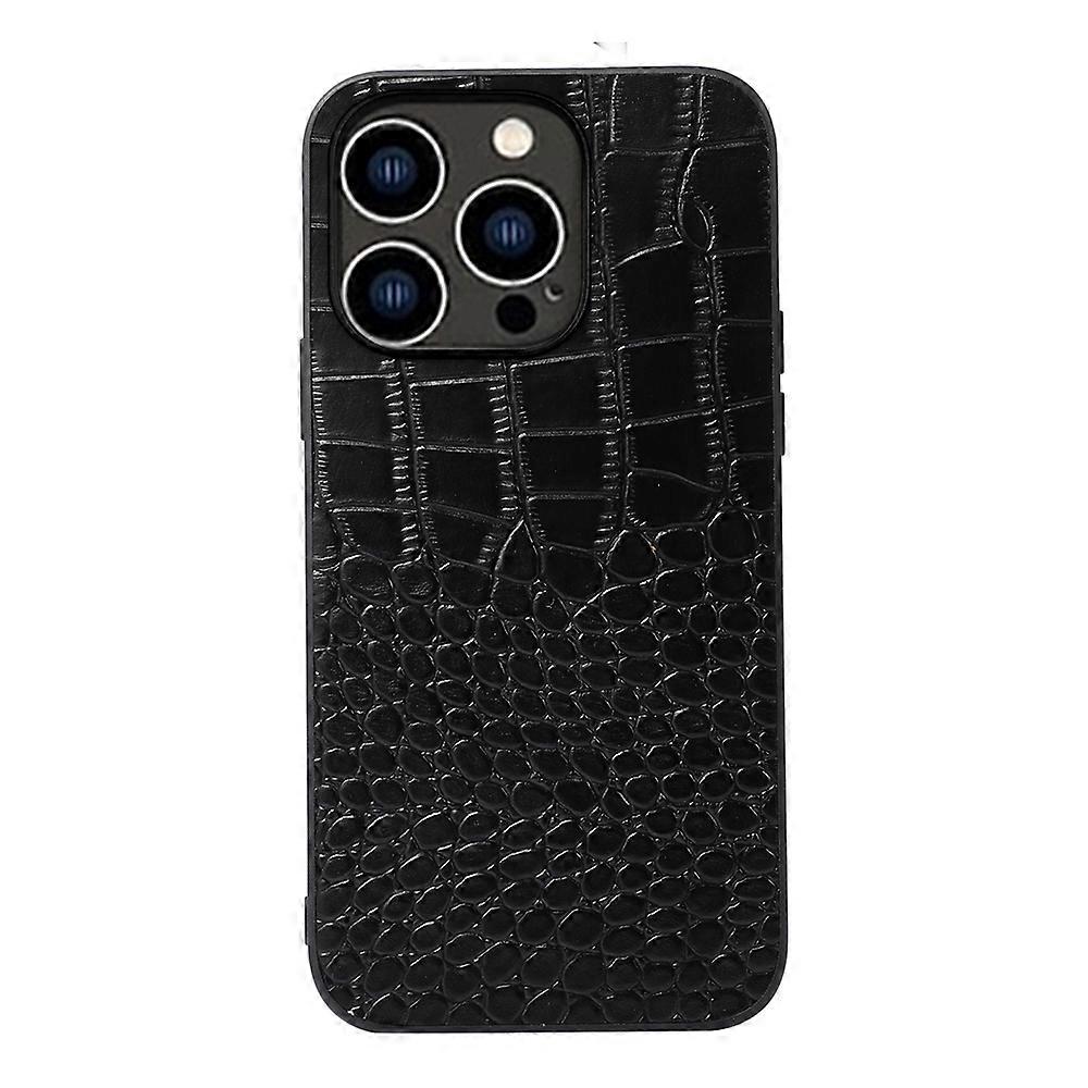 For iPhone 14 Pro Crocodile Top Layer Cowhide Leather Case