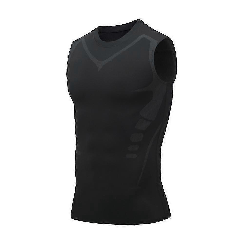 Ionic Shaping Vest For Men, Comfortable And Breathable Ice-silk Fabric Sport Tank To Build A Perfect Body