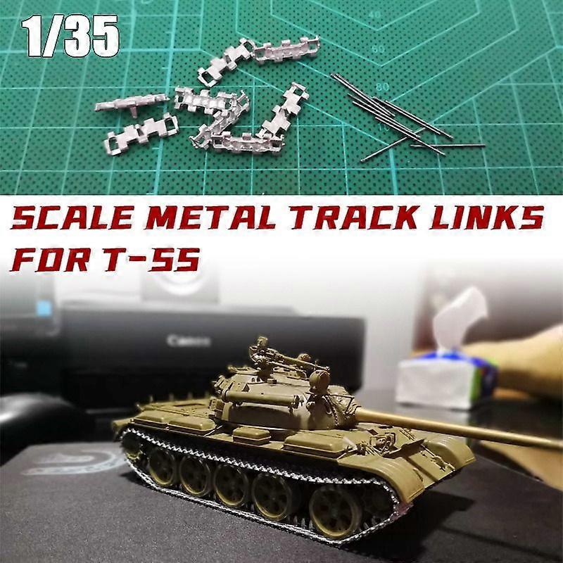 DIY 1/35 Scale Metal Track Link W/pins Set for T-55 Type 59 Type 69 Tank Model