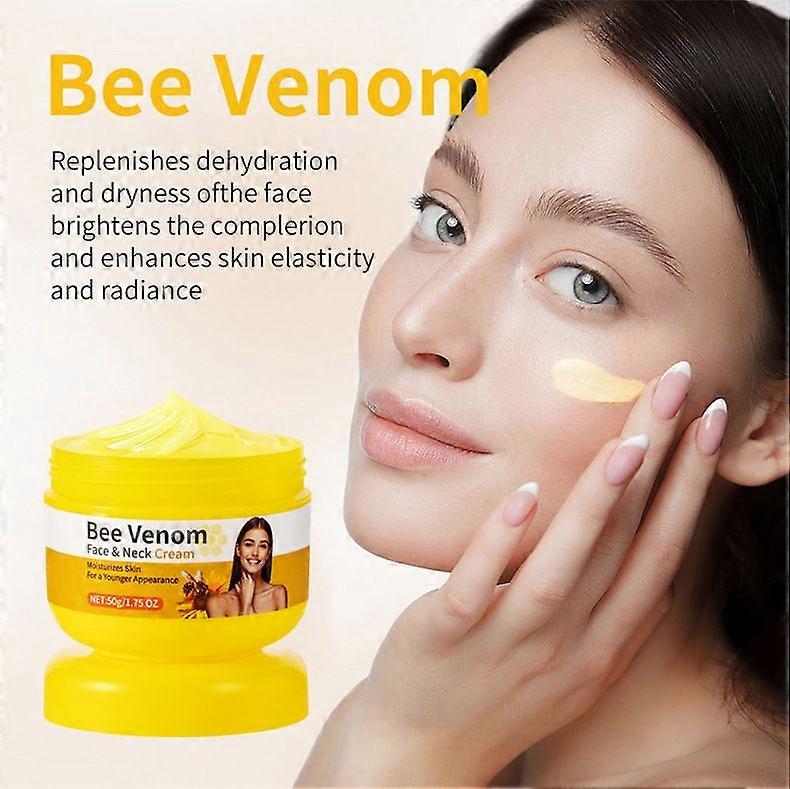 Bienengift Anti-Falten Creme | Straffende Feuchtigkeitscreme Für Gesicht & Hals, Vegan, 24h Wirkung