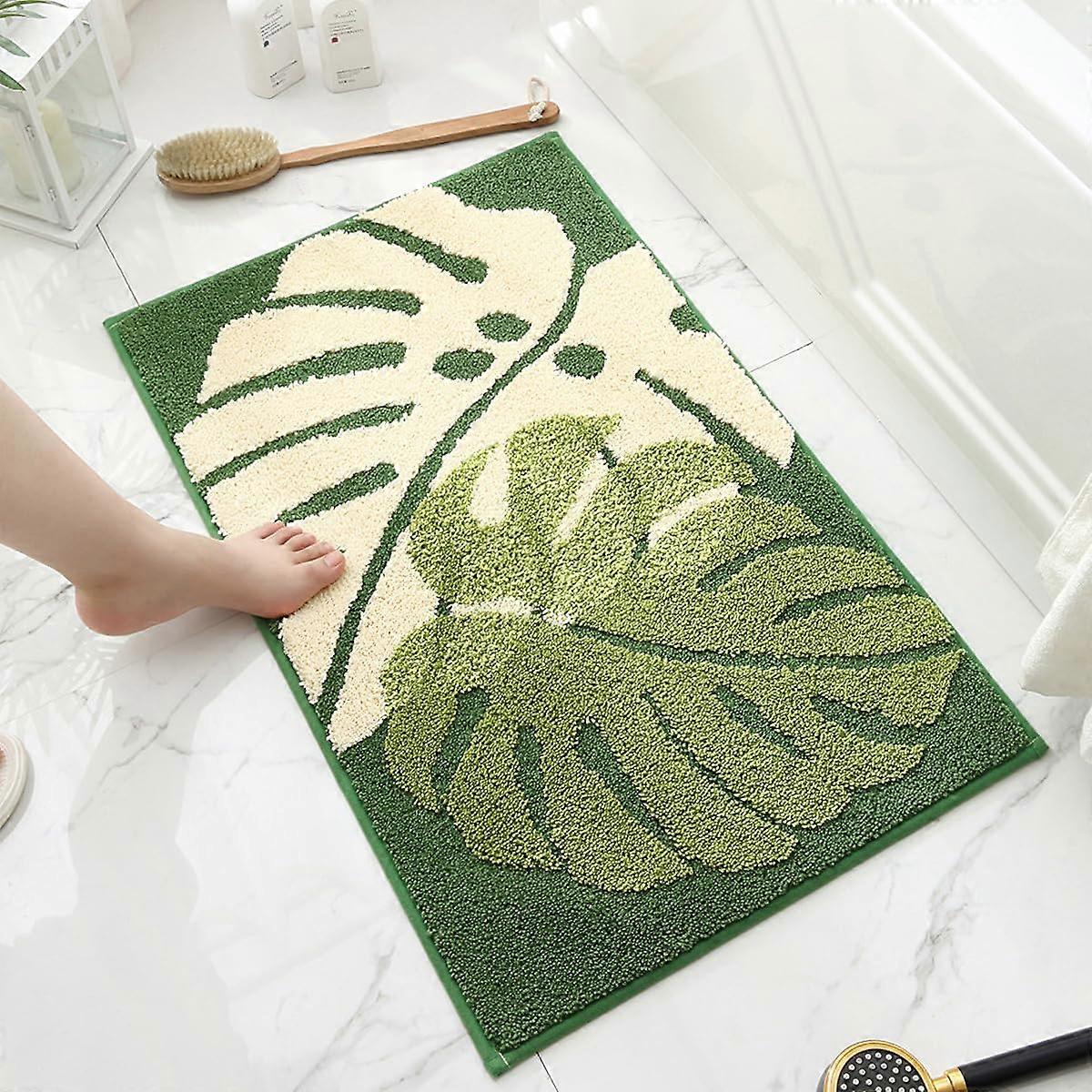 Super Absorbent Non-Slip Soft Microfiber Shaggy Thick Plush Bath Mat for Shower 31x20