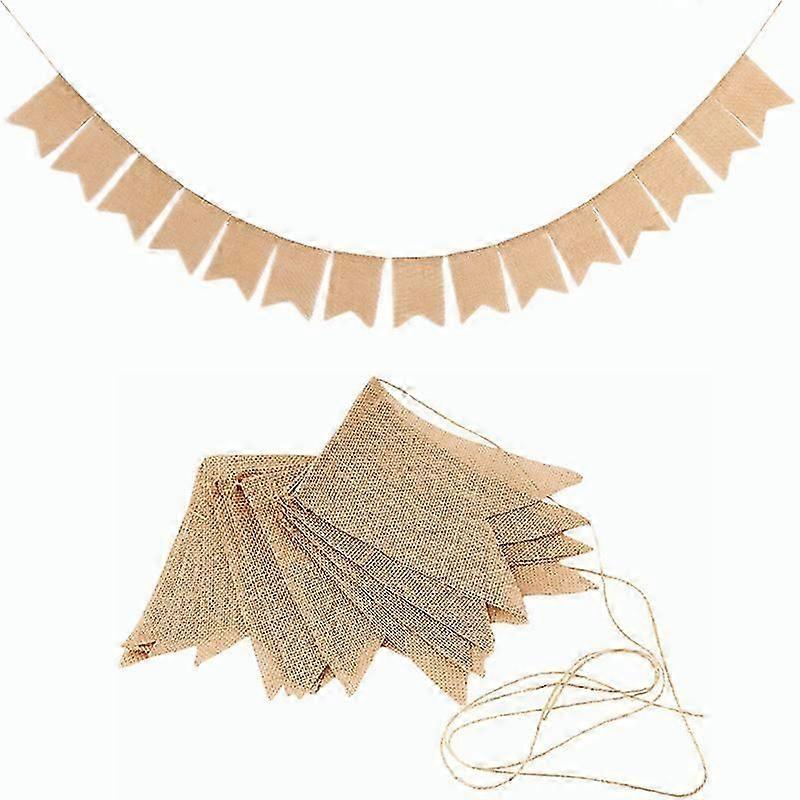 26 Pack DIY Burlap Banner Set Include Letter Stencil, Design Swallowtail Flags