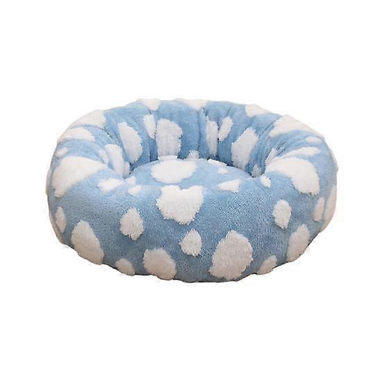 Round Donut Cat Nest Anti-slip Pet Cozy Bed Plush Soft Cat Cushion Bed Calming Pet Warm Nest for Small Dogs Cats
