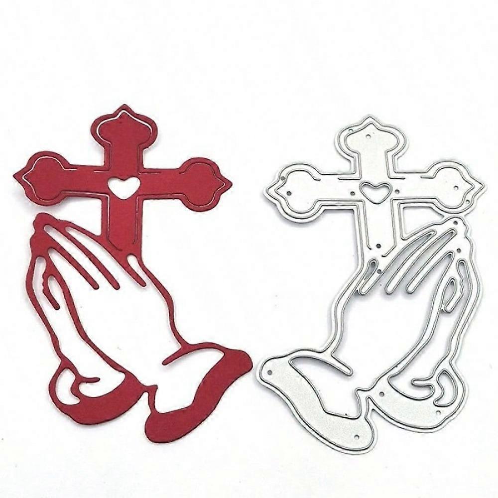 Scrapbookdiy Carbon Steel Cutting Dies Children's DIY Embossing Cutting Template Easter Clapping Cross