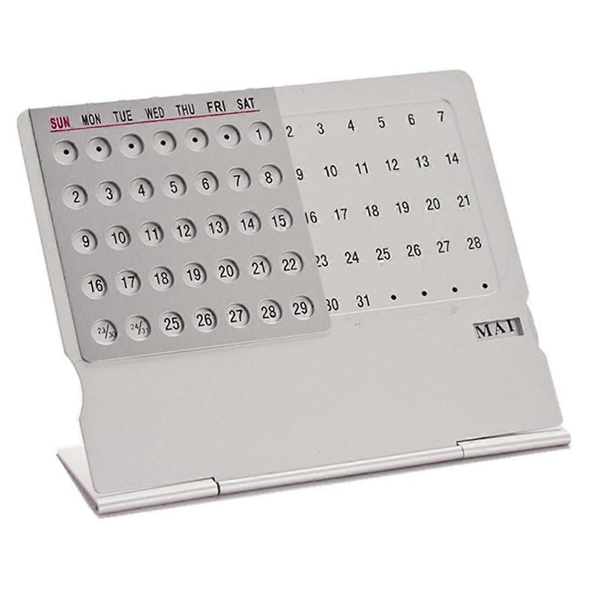 1PCS Perpetual Desktop Monthly Calendar Repeatedly Use for 100 Years