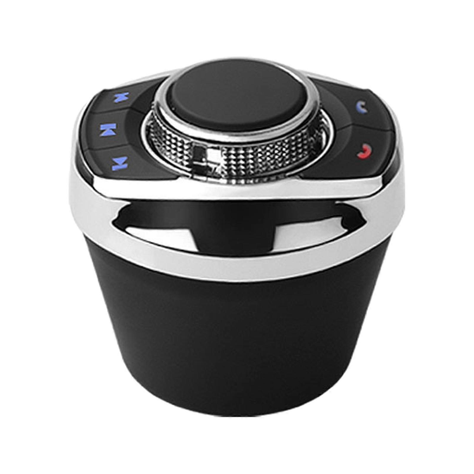 Car Steering Wheel Control Bluetooth Audio Adapter Control Button Black Pu