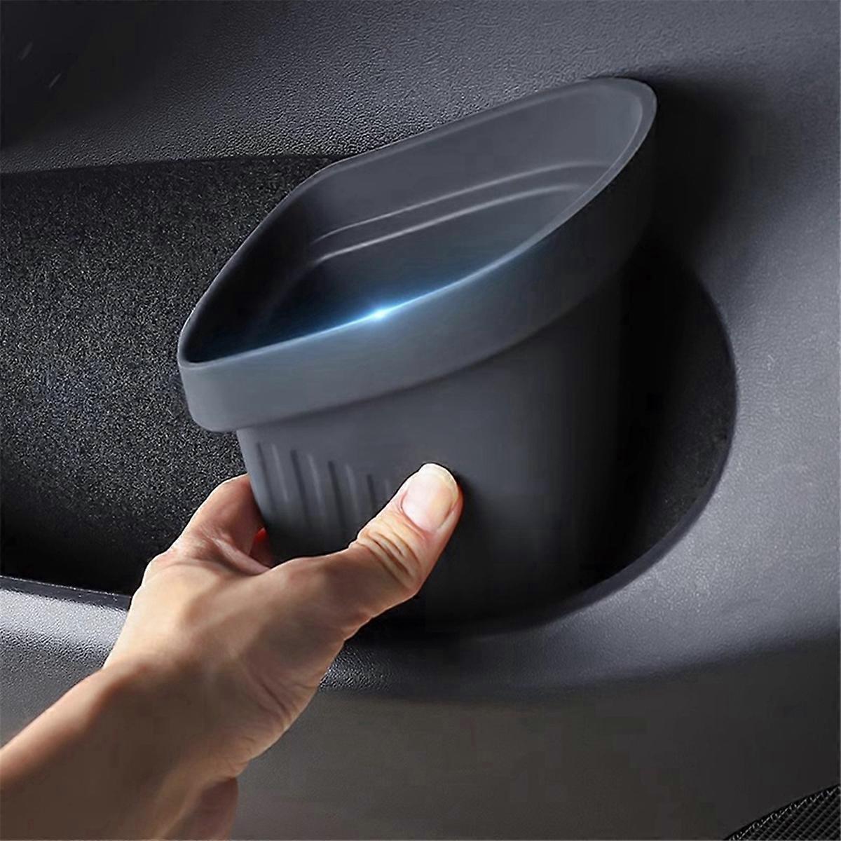 For Model Y 2025 Car Door Trash Can Silicone Door Storage Box Waterproof Garbage Can 2024 Model 3