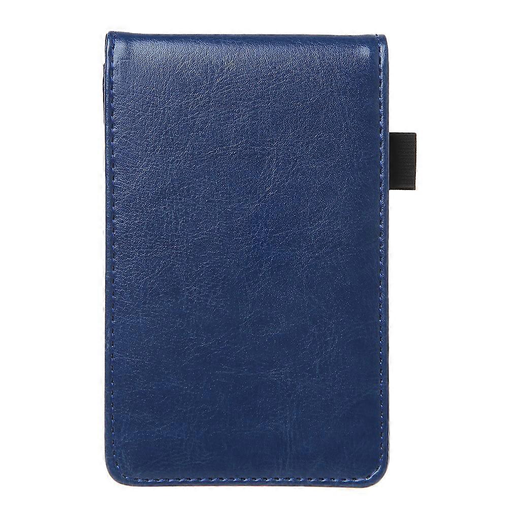 Multifunction Pocket Planner A7 Notebook Small Notepad Note Book Leather Cover B  blue