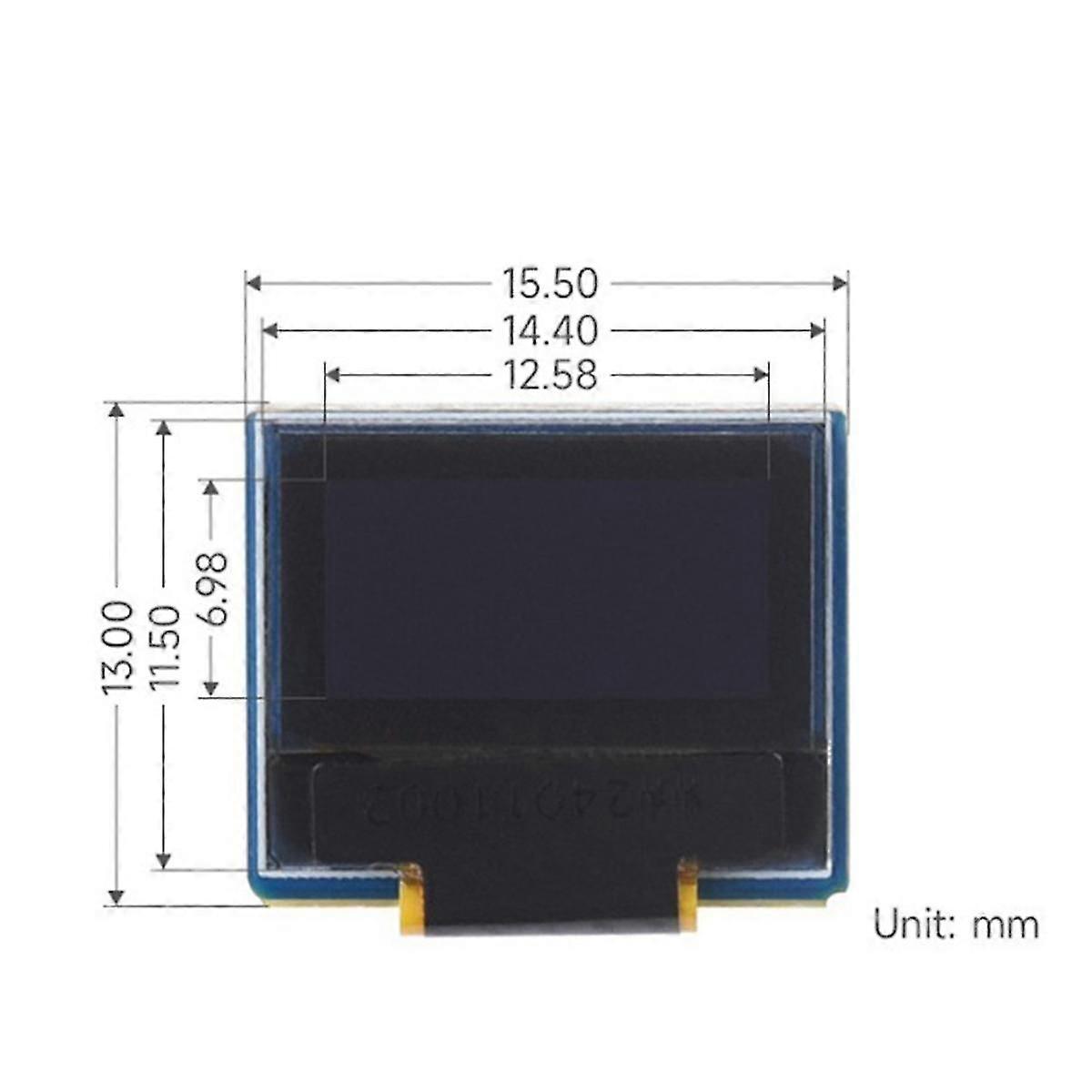 0.49 بوصة وحدة Oled 64x32 القرار I2C الاتصالات بالأبيض والأسود عرض متعدد الوظائف