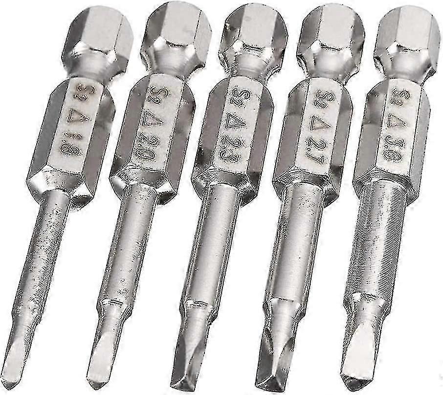 Bits da chave de fenda da cabeça do triângulo magnético, 50mm S2 Aço Triangular Tip Chave Driver Bit 1/4 Hex Shank Triangle Chave de fenda Bit Set5pcs)