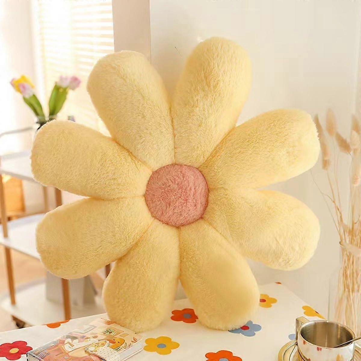Daisy Flower Shaped Floor Pillow for Bed Sofa Car 19 Inch