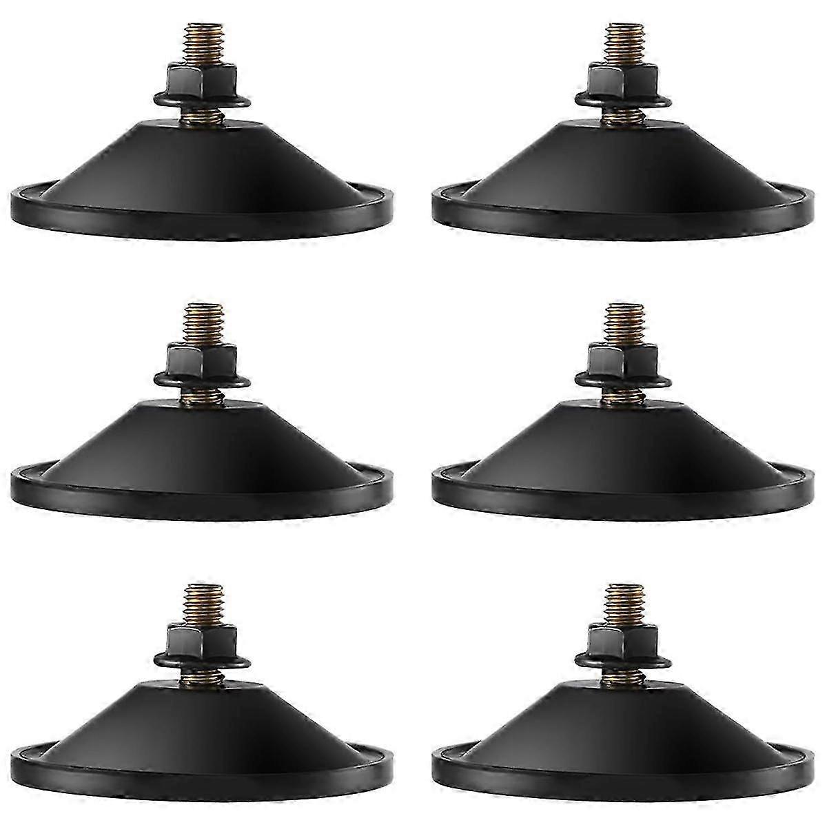 6 τεμάχια μικρές βεντούζες, ισχυρές βεντούζες για γυαλί, μαύρες βεντούζες παραθύρου 2,2 ιντσών με βίδα