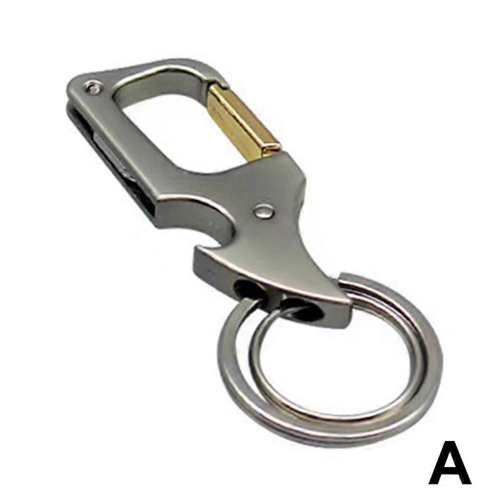 Silver (A) $ Creative aluminum alloy metal new multifunctional keychain men's bottle opener to open express envelopes