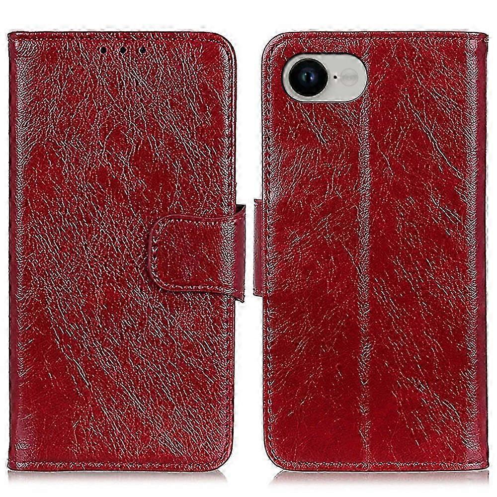 For iPhone 16e Case Nappa Texture Split Leather Wallet Phone Cover