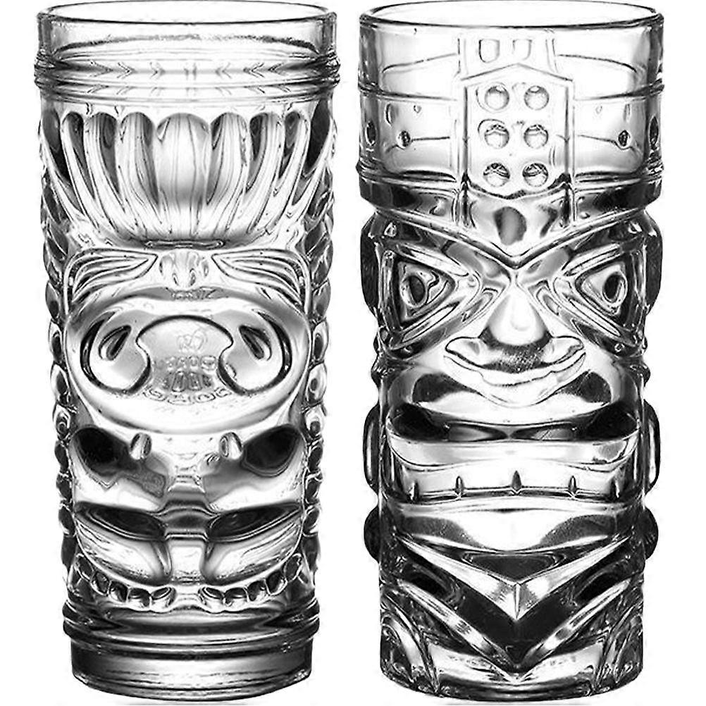 2 Stück attraktive Trinkgläser Klarglasbecher Moderne Saftbecher Trinkgläser