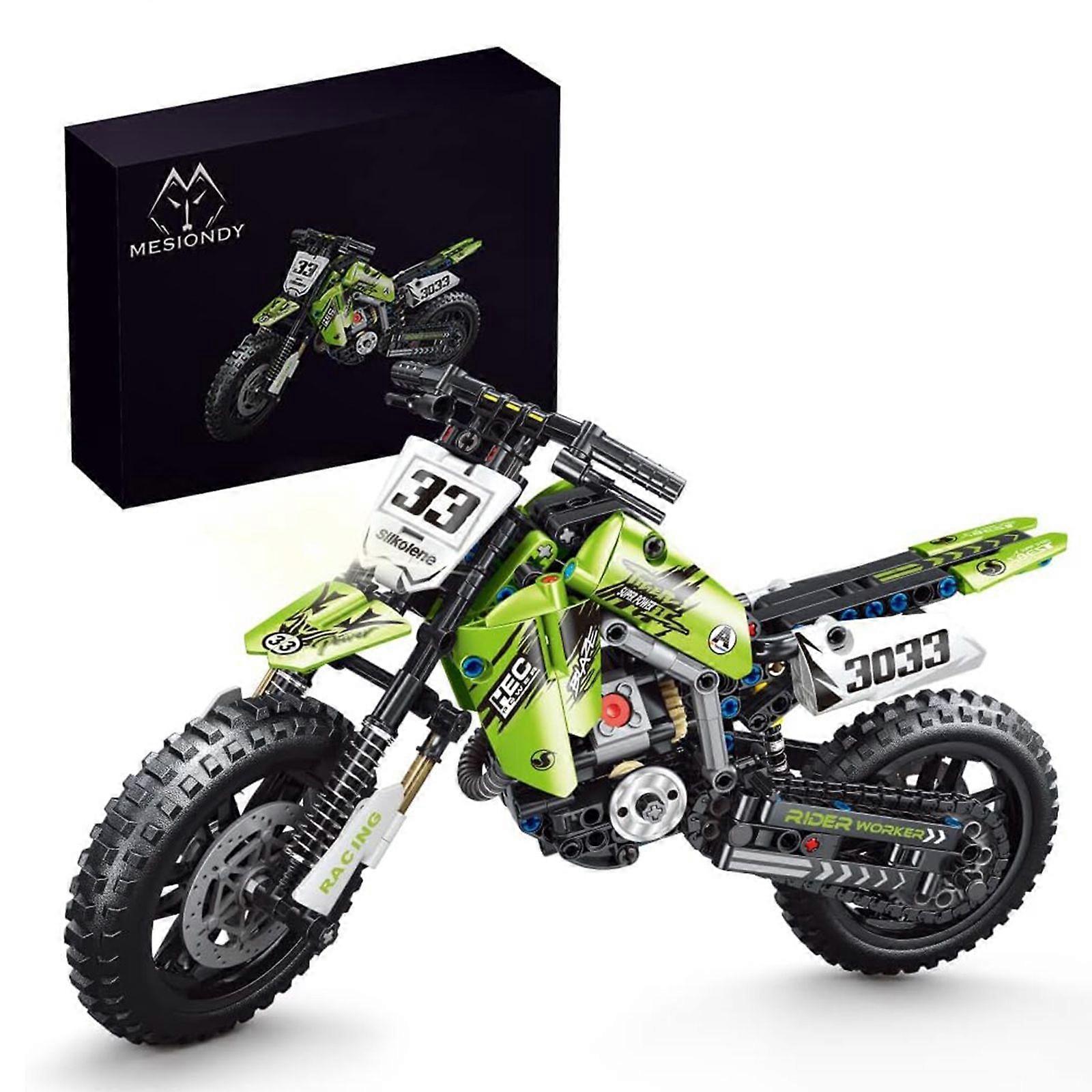Mesiondy 476PCs Motorcycle Building Kit - STEM Technic Model with Working Suspension & Kickstand, Engineering Project for Teens 12+ & Adults