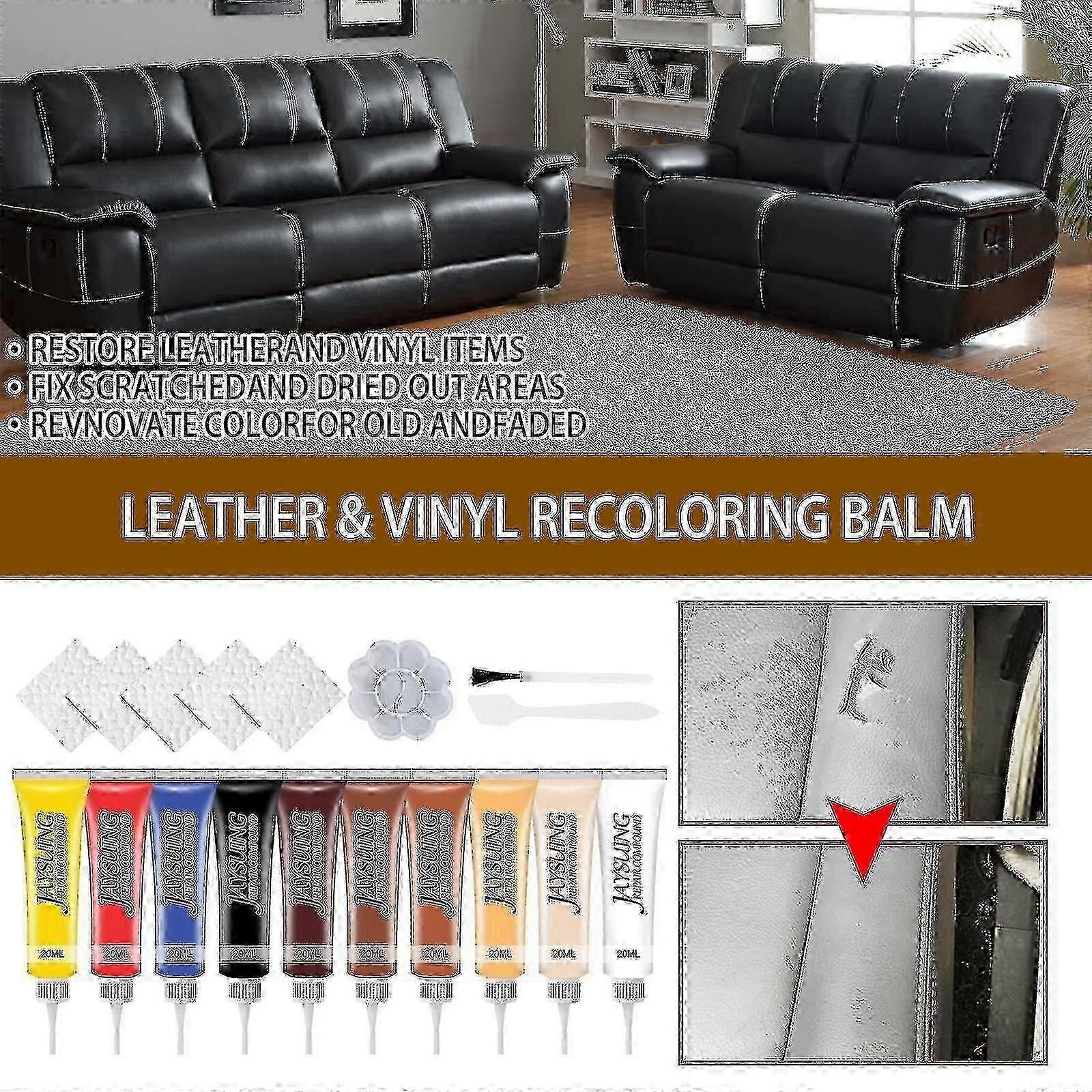 Jaysuing Leather Complementing Cream Leather Coat and Shoe Stain Car Leather Seat Leather Refurbishment Complementing Color BF | White