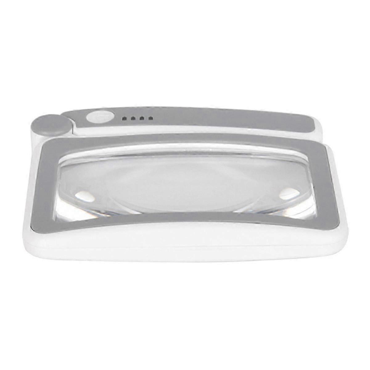 Lighted Magnifier for Close Work Reading 3.5X Folding Handheld LED Illuminated Rectangular Magnifier