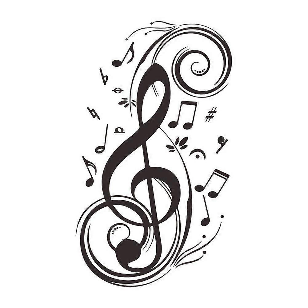 Simple Wall Sticker Musical Note Pattern Wall Decal Home Decor